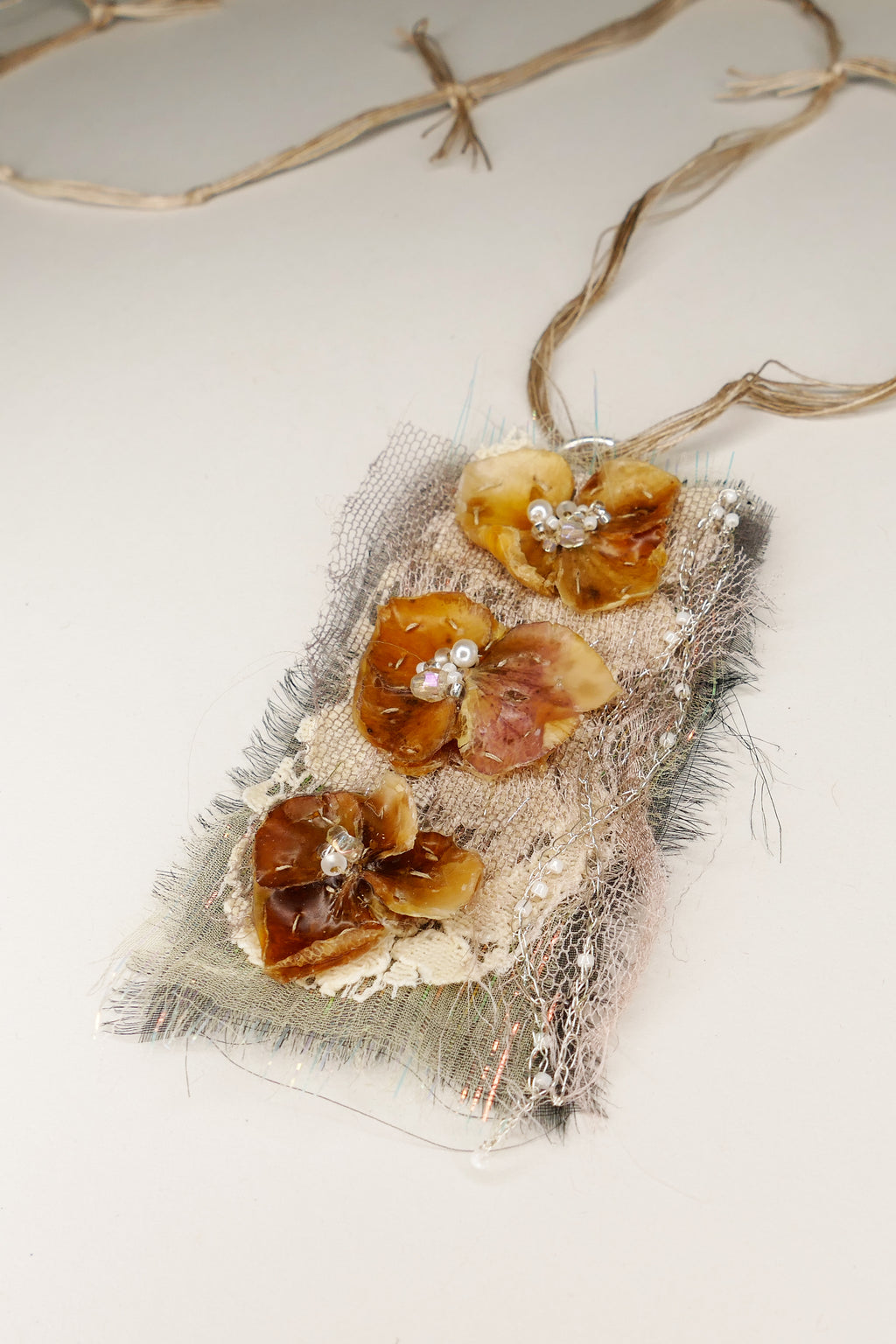 Hydrangea Long Pendant Necklace